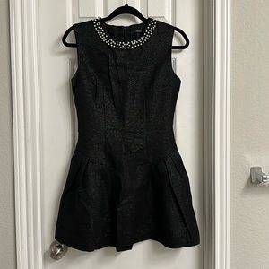 Forever 21 Black Mini Dress W/ Pearls